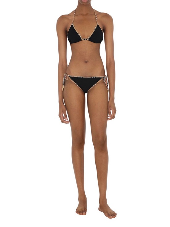 Burberry Other - NEW WITH TAGS Burberry Black Triangle Bikini with Signature Check Trim